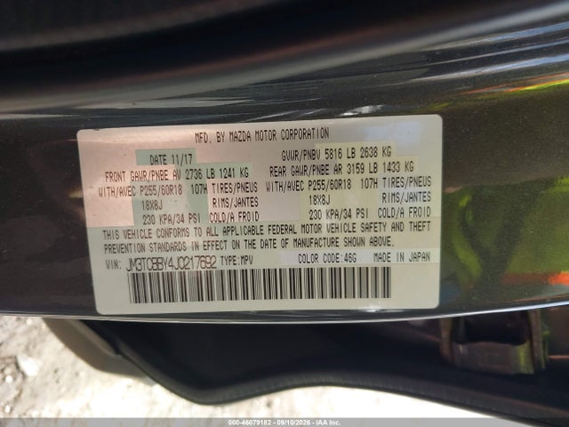 Mazda CX-9 SPORT 2018 JM3TCBBY4J0217692 Image 9