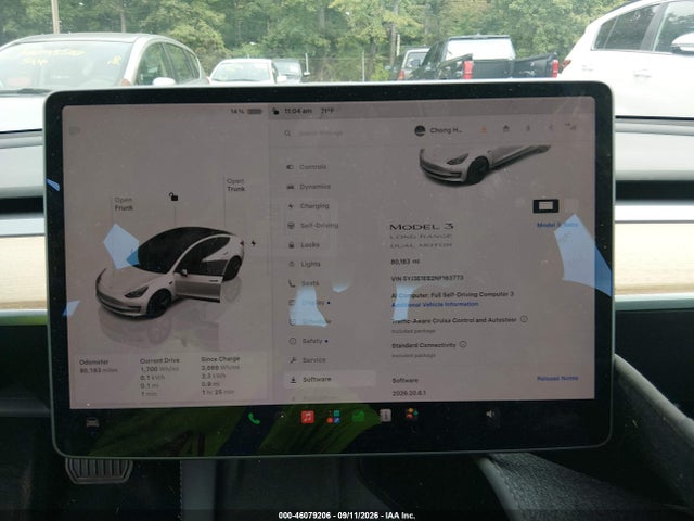 46079206 :رقم المزاد ، 5YJ3E1EB2NF163773 vin ، 2022 Tesla Model 3 Long Range Dual Motor All-wheel Drive مزاد بيع