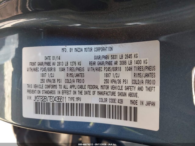 Mazda CX-9 SPORT 2014 JM3TB2BV7E0435611 Image 9