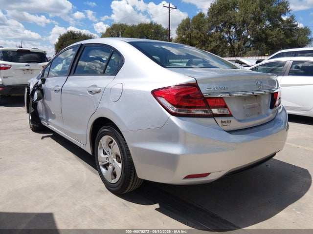 2013 Honda Civic Lx მანქანა იყიდება აუქციონზე, vin: 2HGFB2F57DH541424, აუქციონის ნომერი: 46079272