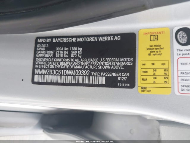 Продажа на аукционе авто 2013 Mini Countryman Cooper, vin: WMWZB3C51DWM09392, номер лота: 46079463