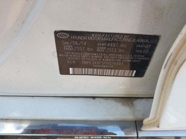 Продажа на аукционе авто 2015 Hyundai Sonata Limited, vin: 5NPE34AF5FH079393, номер лота: 46079522