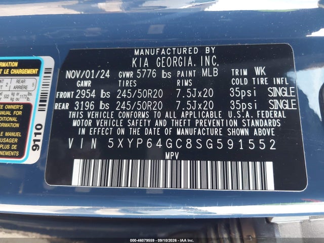 KIA Telluride S 2025 5XYP64GC8SG591552 Image 9