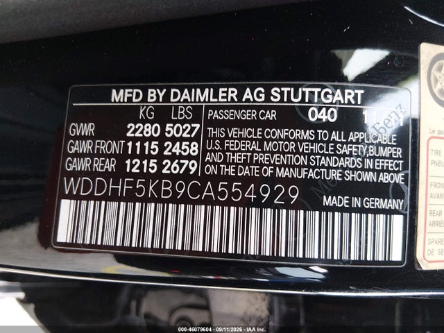 Продажа на аукционе авто 2012 Mercedes-benz E 350, vin: WDDHF5KB9CA554929, номер лота: 46079604