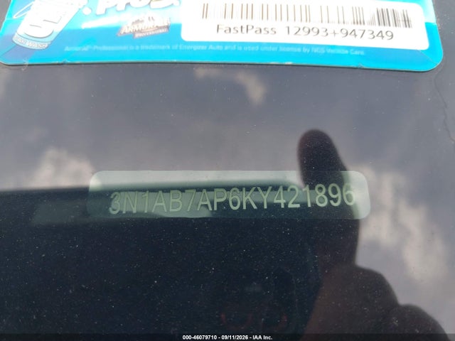 Продажа на аукционе авто 2019 Nissan Sentra Sv, vin: 3N1AB7AP6KY421896, номер лота: 46079710