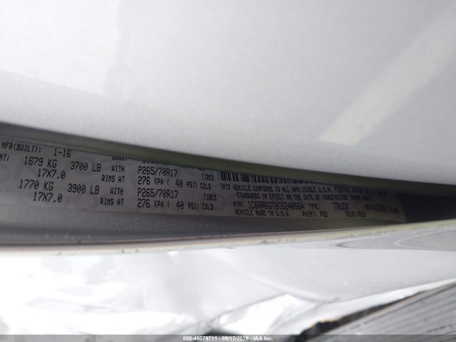46079711 :رقم المزاد ، 1C6RR6GT8GS240564 vin ، 2016 Ram 1500 Slt مزاد بيع