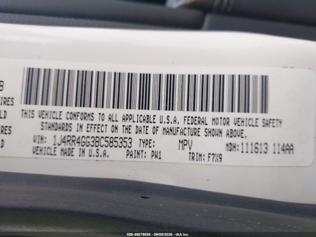 Продаж на аукціоні авто 2011 Jeep Grand Cherokee Laredo, vin: 1J4RR4GG3BC585353, номер лоту: 46079858