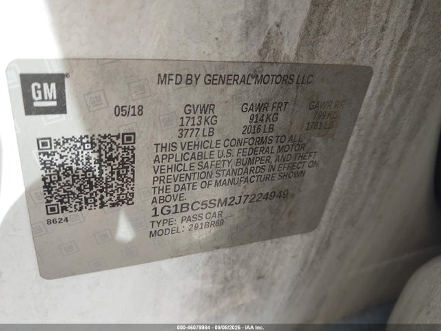 Chevrolet Cruze Ls Auto 2018 1G1BC5SM2J7224949 Image 9
