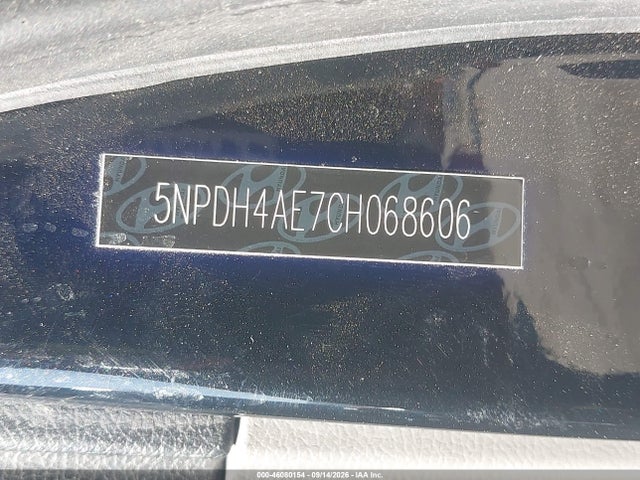 Продаж на аукціоні авто 2012 Hyundai Elantra Gls, vin: 5NPDH4AE7CH068606, номер лоту: 46080154