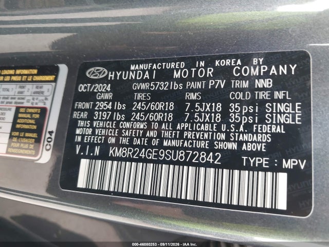Hyundai Palisade Sel 2025 KM8R24GE9SU872842 Image 9