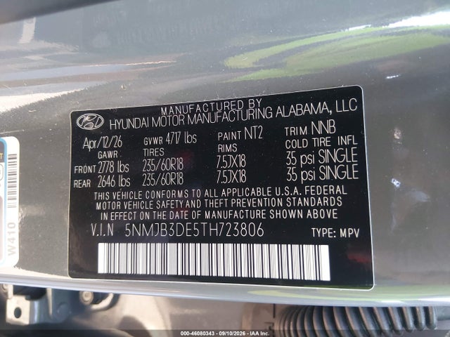 Hyundai TUCSON SEL 2026 5NMJB3DE5TH723806 Image 9