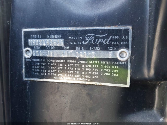 46080349 :رقم المزاد ، H9RS143936 vin ، 1959 Ford Fairlane مزاد بيع