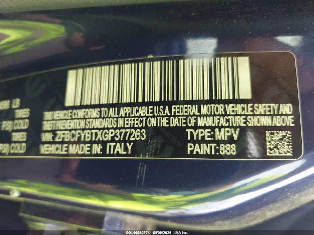 Продажа на аукционе авто 2016 Fiat 500x Easy, vin: ZFBCFYBTXGP377263, номер лота: 46080374