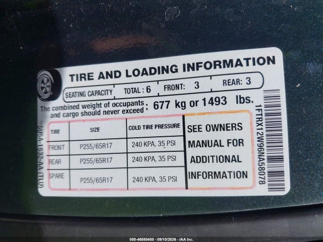 2004 Ford F-150 Lariat/xl/xlt მანქანა იყიდება აუქციონზე, vin: 1ftpx12594nb25998, აუქციონის ნომერი: 46080480