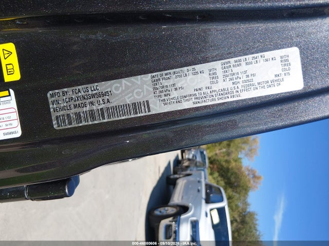 Продажа на аукционе авто 2025 Jeep Wrangler 4-door Sahara 4x4, vin: 1C4PJXEN3SW569451, номер лота: 46080606