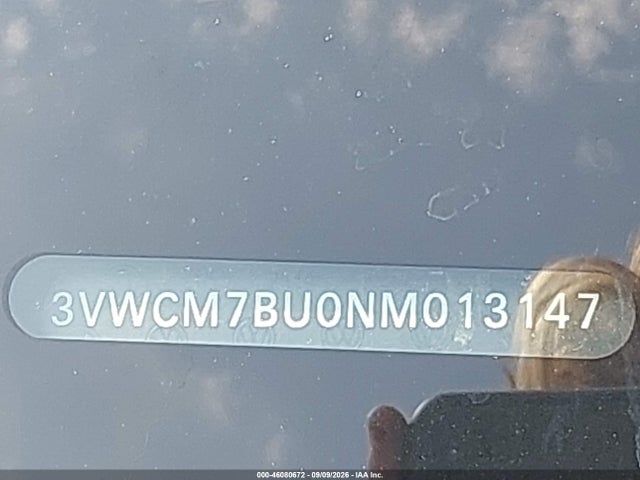 Продажа на аукционе авто 2022 Volkswagen Jetta 1.5t S, vin: 3VWCM7BU0NM013147, номер лота: 46080672
