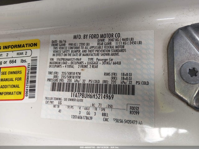 Ford Mustang Ecoboost Premium 2017 1FATP8UH6H5214969 Image 9