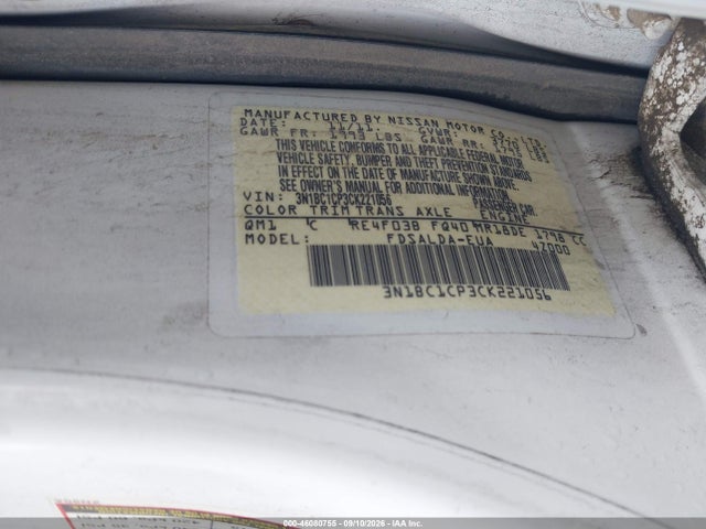 Продажа на аукционе авто 2012 Nissan Versa 1.8 S, vin: 3N1BC1CP3CK221056, номер лота: 46080755