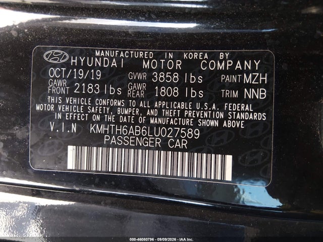 Hyundai Veloster Turbo 2020 KMHTH6AB6LU027589 Image 9