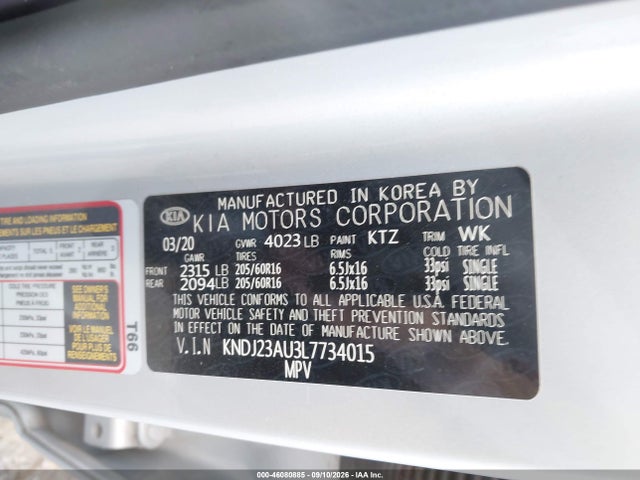 Продажа на аукционе авто 2020 Kia Soul Lx, vin: KNDJ23AU3L7734015, номер лота: 46080885