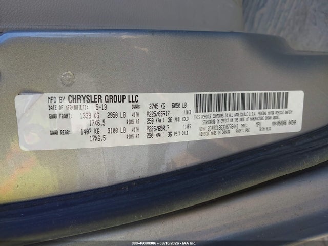 Продажа на аукционе авто 2013 Chrysler Town & Country Touring, vin: 2C4RC1BG3DR776441, номер лота: 46080986