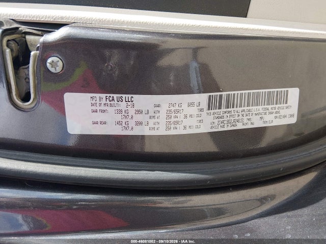 Продаж на аукціоні авто 2018 Chrysler Pacifica Touring L, vin: 2C4RC1BG2JR246151, номер лоту: 46081002