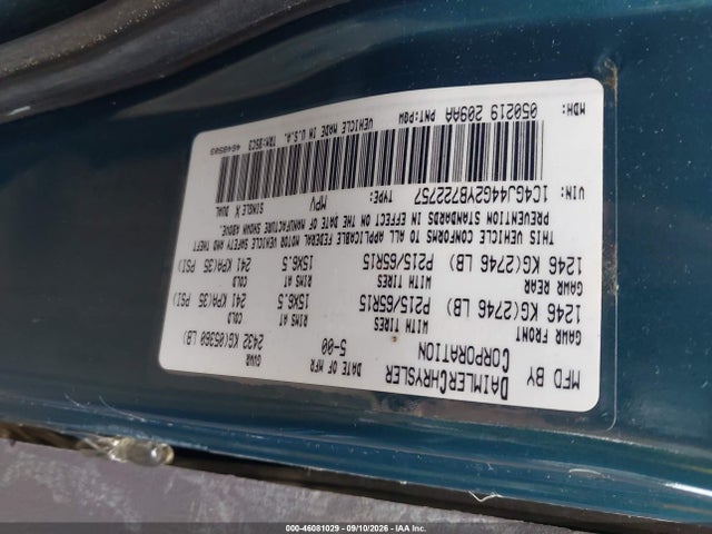 Продажа на аукционе авто 2000 Chrysler Grand Voyager Se, vin: 1C4GJ44G2YB722757, номер лота: 46081029