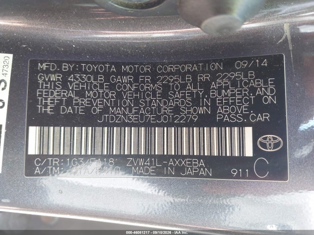 Продажа на аукционе авто 2014 Toyota Prius V Three, vin: JTDZN3EU7EJ012279, номер лота: 46081217