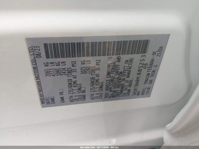 46081294 :رقم المزاد ، 5N1BT3BA8PC885253 vin ، 2023 Nissan Rogue Sv Fwd مزاد بيع