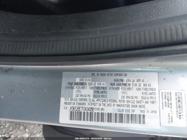 Aukcja sprzedaży 2015 Mazda Cx-5 Sport, vin: JM3KE2BE7F0434060, numer aukcji: 46081378