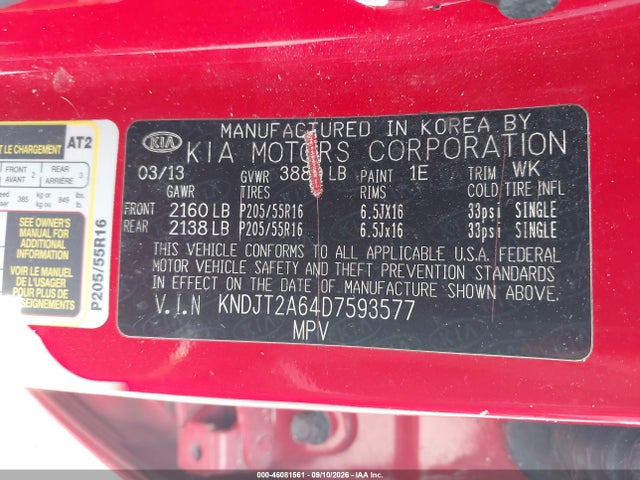 Продажа на аукционе авто 2013 Kia Soul +, vin: KNDJT2A64D7593577, номер лота: 46081561