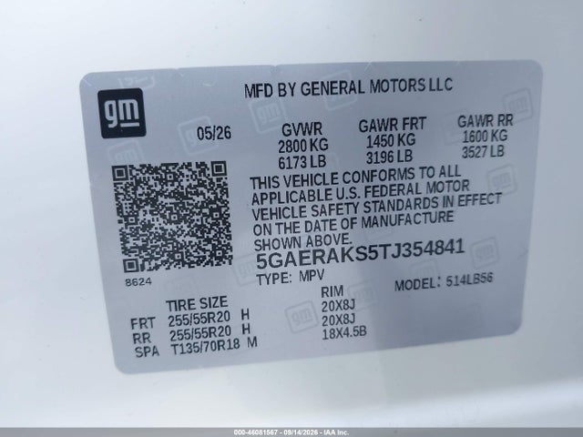 2026 Buick Enclave Preferred Fwd მანქანა იყიდება აუქციონზე, vin: 5GAERAKS5TJ354841, აუქციონის ნომერი: 46081567