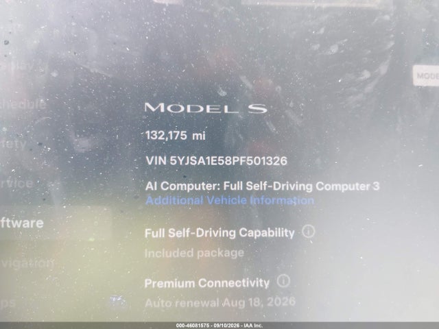 Tesla Model S Dual Motor All-wheel Drive/standard Range 2023 5YJSA1E58PF501326 Image 7