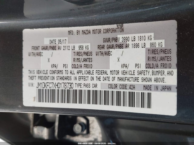 Mazda Cx-3 Touring 2017 JM1DKFC7XH0178730 Image 9