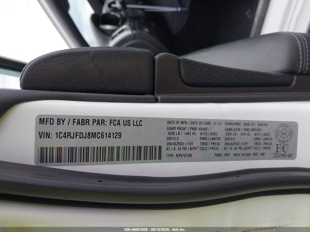 Jeep Grand Cherokee Srt 2021 1C4RJFDJ8MC614129 Image 9