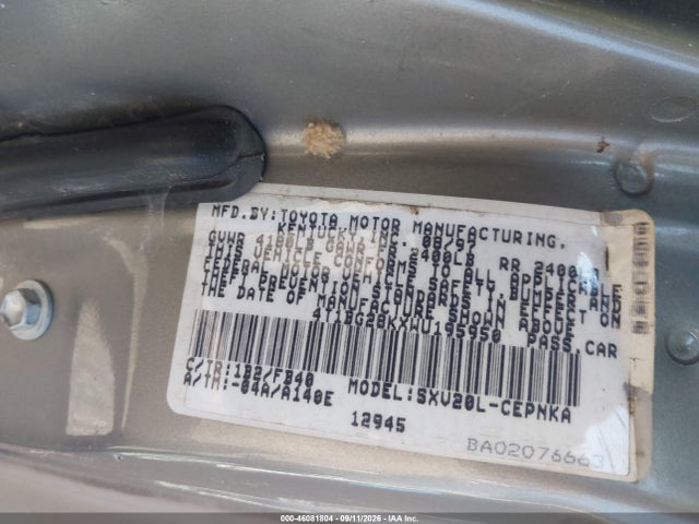 Продаж на аукціоні авто 1998 Toyota Camry Le, vin: 4T1BG28KXWU195950, номер лоту: 46081804
