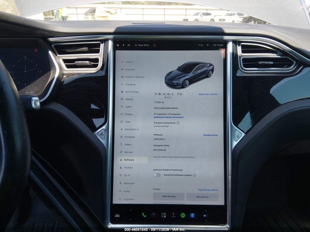 Продажа на аукционе авто 2016 Tesla Model S 60/70/75/85, vin: 5YJSA1E19GF161522, номер лота: 46081840