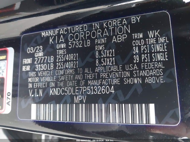KNDC5DLE7P5132604 KIA Ev6 Gt