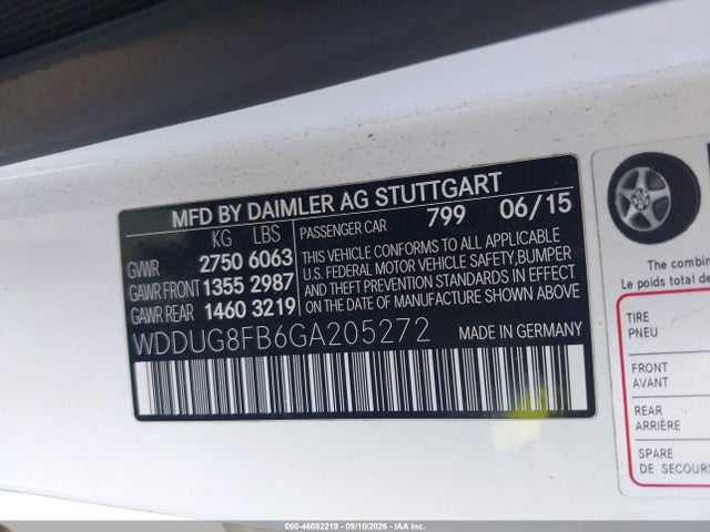 Продажа на аукционе авто 2016 Mercedes-benz S 550 4matic, vin: WDDUG8FB6GA205272, номер лота: 46082219