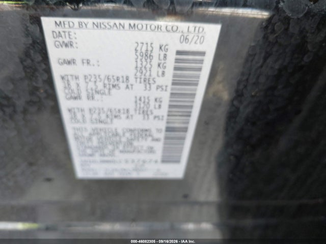 Продажа на аукционе авто 2020 Infiniti Qx60 Pure, vin: 5N1DL0MN0LC537674, номер лота: 46082305
