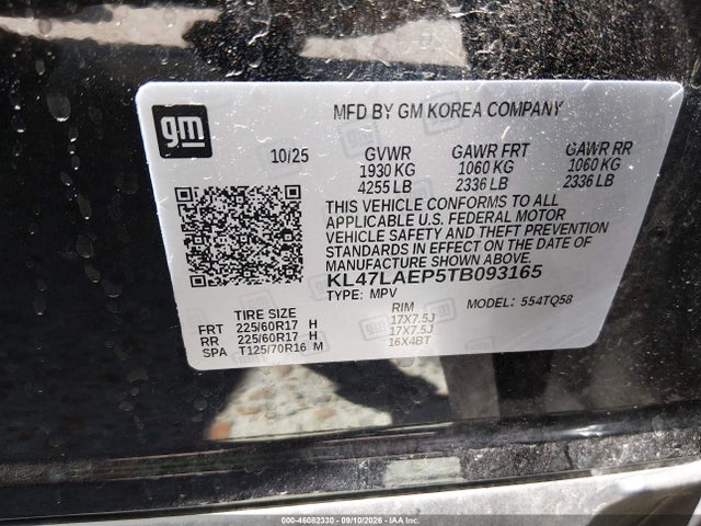 46082330 :رقم المزاد ، KL47LAEP5TB093165 vin ، 2026 Buick Envista Preferred Fwd مزاد بيع