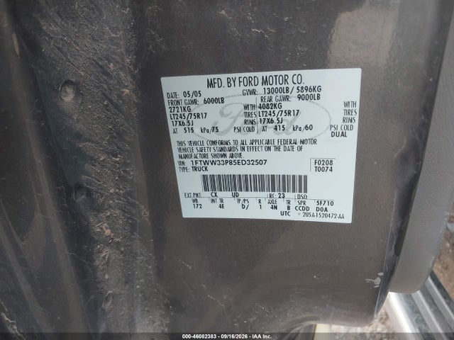 Продаж на аукціоні авто 2005 Ford F-350 Lariat/xl/xlt, vin: 1FTWW33P85ED32507, номер лоту: 46082383