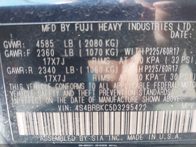 Продажа на аукционе авто 2013 Subaru Outback 2.5i Limited, vin: 4S4BRBKC5D3295422, номер лота: 46082411