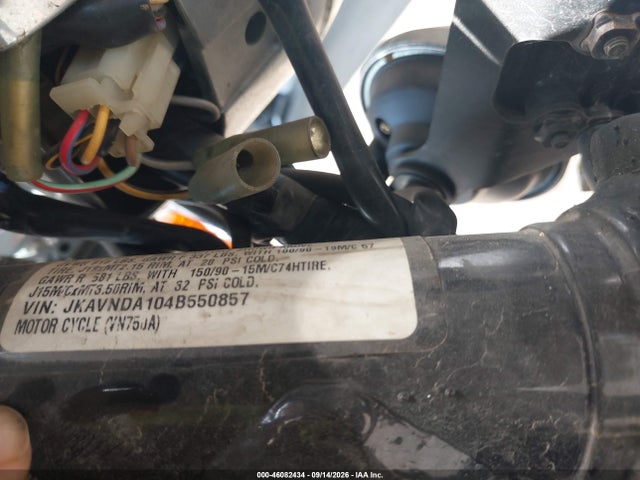 2004 Kawasaki Vn750 მანქანა იყიდება აუქციონზე, vin: JKAVNDA104B550857, აუქციონის ნომერი: 46082434