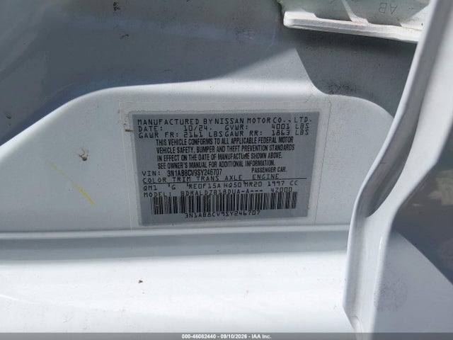 Nissan SENTRA SV 2025 3N1AB8CV9SY246707 Image 9