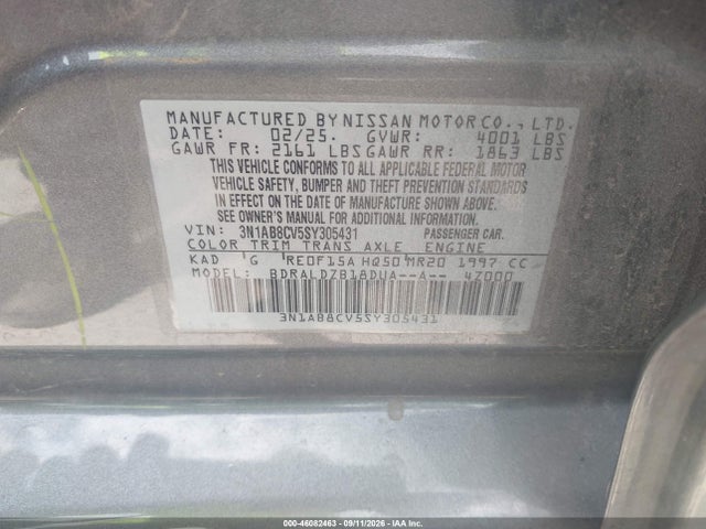 Nissan SENTRA SV 2025 3N1AB8CV5SY305431 Image 9