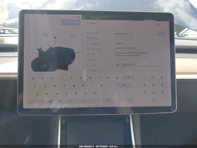 46082473 :رقم المزاد ، 5YJYGDEE1LF035078 vin ، 2020 Tesla Model Y Long Range Dual Motor All-wheel Drive مزاد بيع