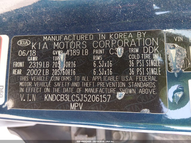 Продаж на аукціоні авто 2018 Kia Niro Lx, vin: KNDCB3LC5J5206157, номер лоту: 46082489