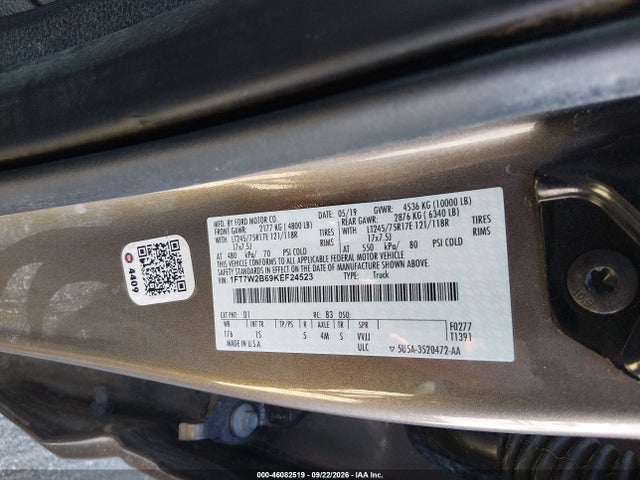 Ford F-250 Xl 2019 1FT7W2B69KEF24523 Image 9
