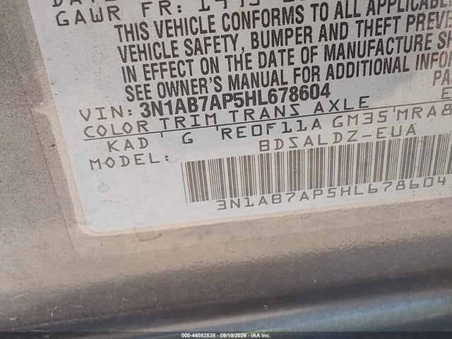 Nissan SENTRA SV 2017 3N1AB7AP5HL678604 Image 9
